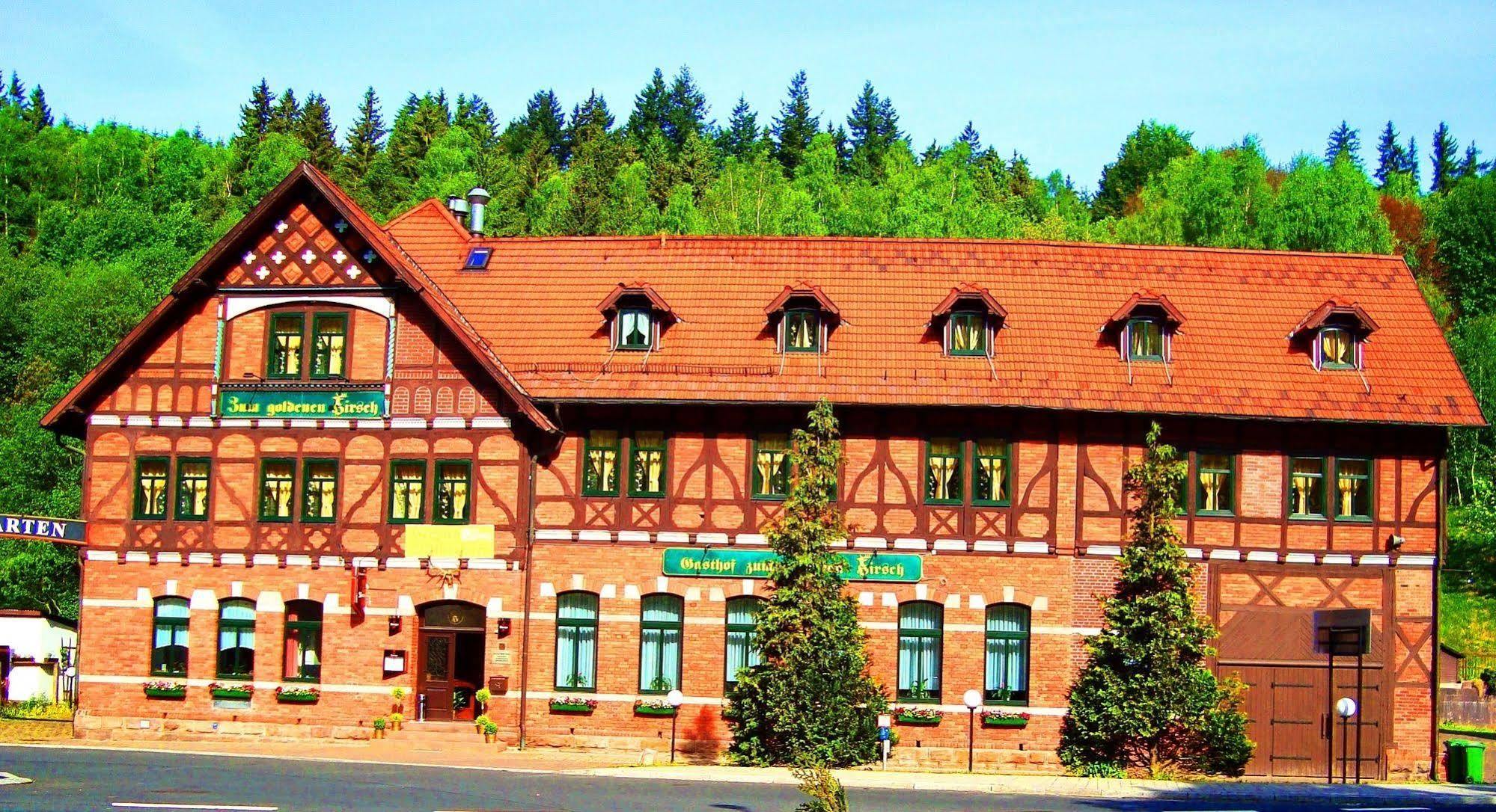 Hotel Zum Goldenen Hirsch Sankt Kilian Exterior foto